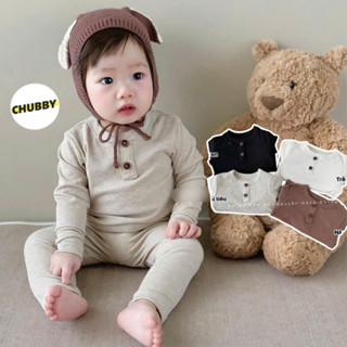 Bộ Tăm Lạnh Dài Tay Cho Bé Chubby Store Chất Vải Mềm Mịn Màu Sắc Basic Cho Bé 7-24kg