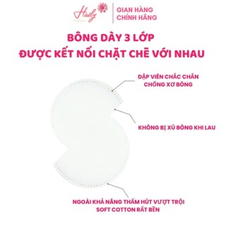 [100% COTTON] Combo 3 Bông Tẩy Trang HAILY Mềm Mịn Không Xơ Bông Cao Cấp 120 Miếng