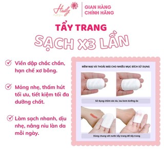 [100% COTTON] Combo 3 Bông Tẩy Trang HAILY Mềm Mịn Không Xơ Bông Cao Cấp 120 Miếng