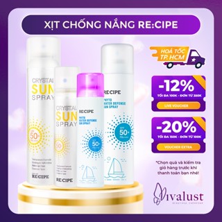 Xịt Chống Nắng RE:CIPE Phyto Water Defense Sun Spray SPF50+ PA++++ Chống Nước Không Trôi & Khóa Make Up