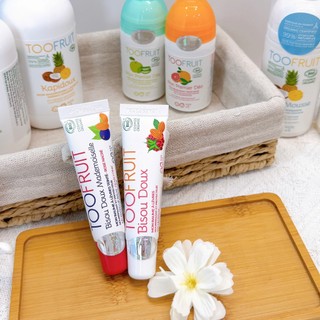 Son dưỡng môi Toofruit hữu cơ cho bé hương mâm xôi / nho đen - hạnh nhân 10ml