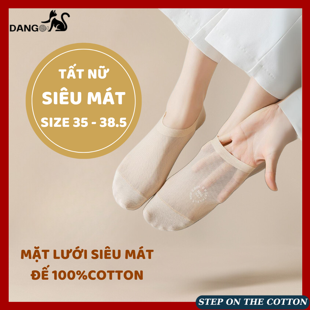 Combo 5 - 10 đôi tất nữ cổ ngắn Dango - chất lưới thoáng khí, đế cotton thấm hút, dễ phối đồ 112