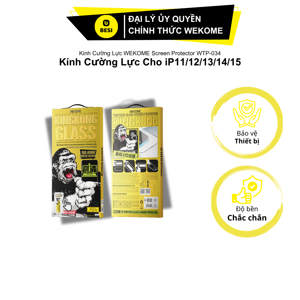 Kính Cường Lực  WEKOME Screen Protector WTP-034