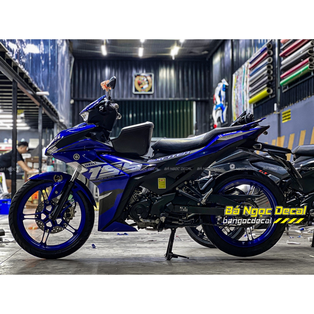 Tem rời 155 dán xe EX155 Xanh GP