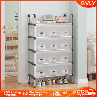  ONLY Kệ Để Giày Kệ Đựng Giày Dép 5 Tầng Có Lớp Nhựa Pp Lót Chống Bụi 