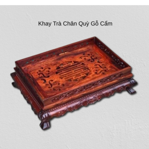 khay trà rồng gỗ cẩm hàng cao cấp