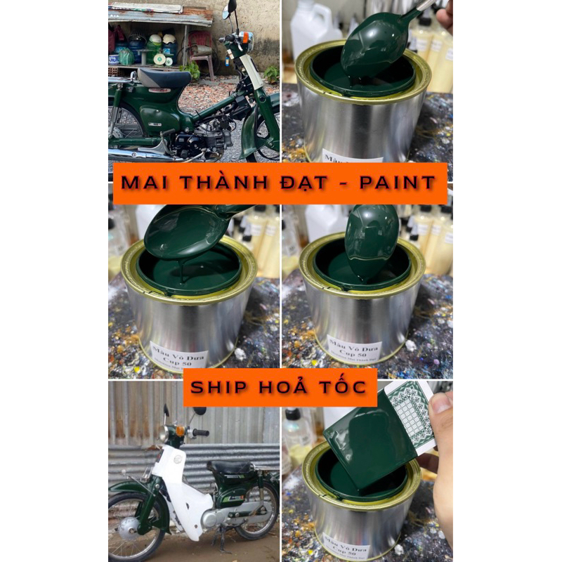 Màu Sơn Vỏ Dưa Cub 50 Đời 86 Hệ 1K ( Sơn Oto Xe Máy ) đóng gói tuỳ chọn