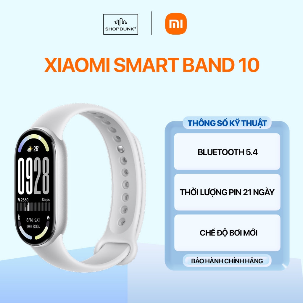 Đồng Hồ Thông Minh Xiaomi Smart Band 10 Chính Hãng