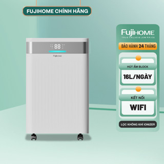 Máy hút ẩm Block nhập khẩu Fujihome DH16NW Công suất 16L, Wi‑Fi, Ionizer lọc không khí, chính hãng