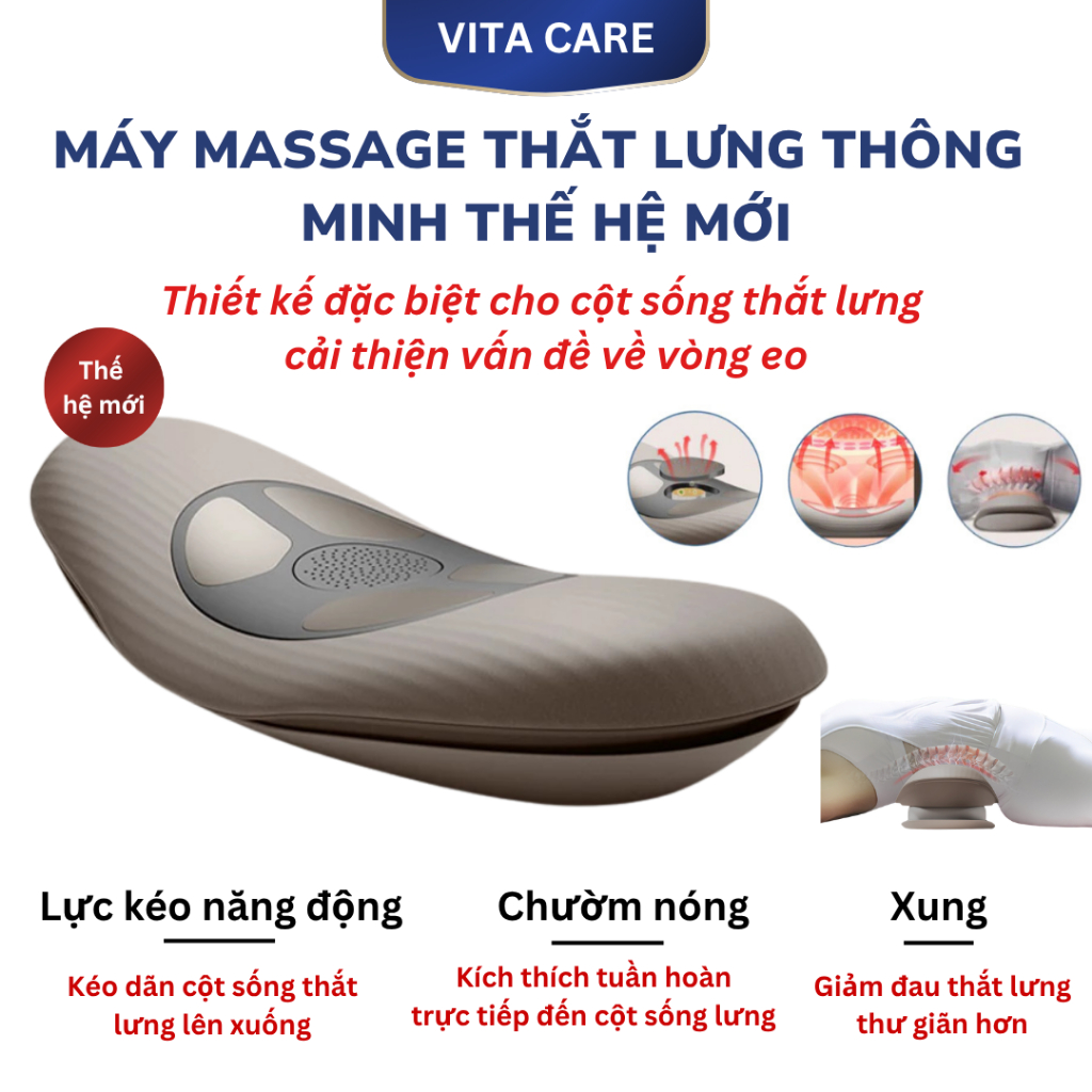 [Bản cao cấp] Máy massage Cổ Vai Gáy, Thắt lưng Lumbar, Máy massage Xung Điện - Chườm nóng ngải cứu (Bảo hành 2 năm)