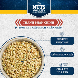 Hạt Kiều Mạch tam giác mạch – Nguyên Chất, Giàu Protein, Eat Clean, Buckwheat, The Nuts Valley