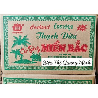 Thùng Thạch Dừa Miền Bắc Cát Tường - Hồng Hạnh 12 Bịch (Bịch Có 20 Gói Nhỏ)