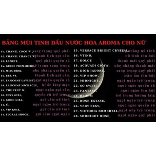 tinh dầu Nước hoa dạng lăn midnight ros