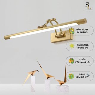 Đèn soi tranh SOOLIGHT 3CĐ L800mm, L1200mm đèn rọi gương sang trọng, nhà tắm, soi tranh hiện đại