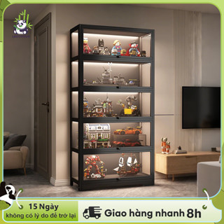 LACCOHUG Giá trưng bày acrylic tủ lưu trữ gia đình tủ trưng bày đồ thủ công trong suốt