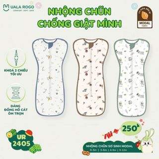 Nhộng chũn cho bé chống giật mình Ualarogo Cocoon 0-12 tháng vải Modal co giãn 4 chiều 2405