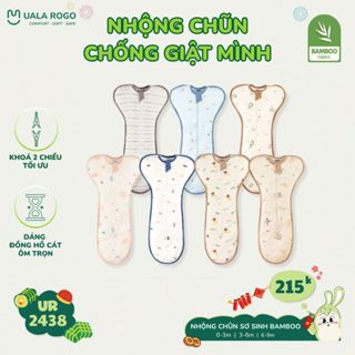 Nhộng chũn cho bé chống giật mình sơ sinh Ualarogo 0-9 tháng vải Sợi tre Bamboo khoá 2 chiều 2438