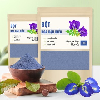 Bột hoa đậu biếc nguyên chất 100g, thơm mịn, dùng tạo màu món ăn, làm bánh, thạch, đắp mặt nạ
