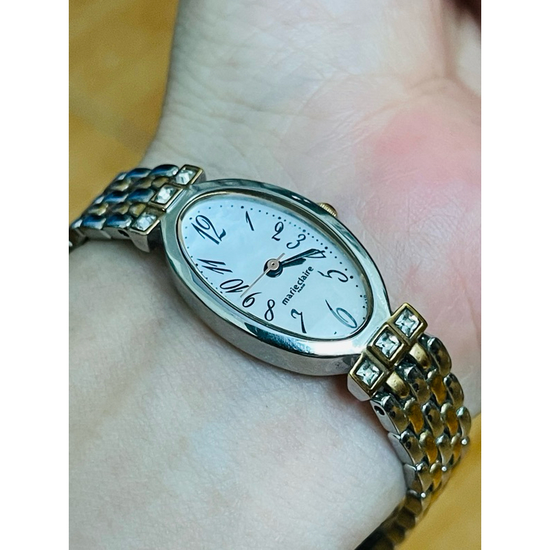 Đồng hồ Marie Claire Pháp mặt khảm siêu đẹp.