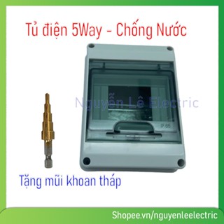  Tủ Điện Nhựa Lắp Nổi 5 Way Chống Nước Chống Bụi Chống Va Đập nhựa cao cấp ABS chuyên cho solar 