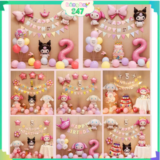 Set Bóng Bay Trang Trí Sinh Nhật Hottrend Cho Bé Trai, Bé Gái Tiệc Thôi Nôi, Sinh Nhật, Party