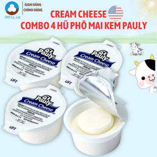 Combo 4 hũ Phô mai kem Pauly Cream Cheese 28g /hũ nhập khẩu Mỹ date 01.11.2026