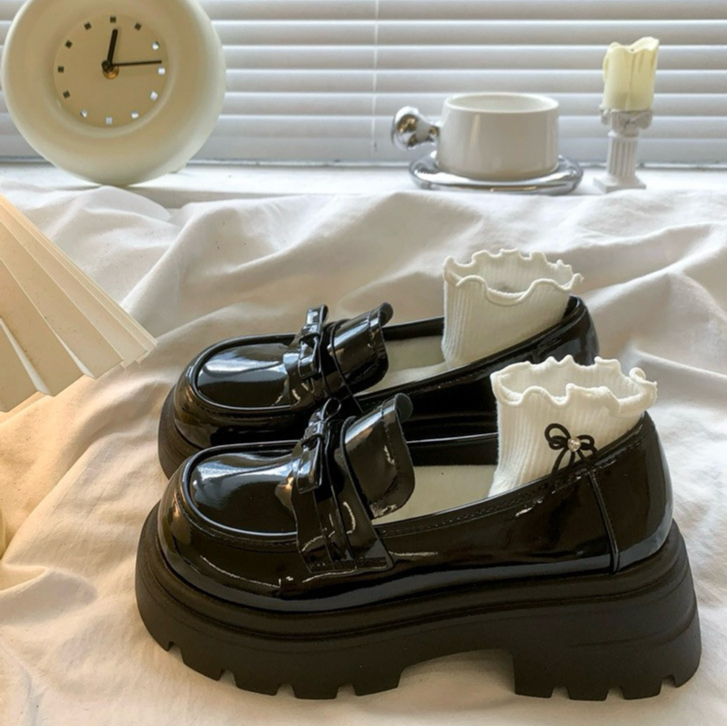 [HÀNG SẴN]  Giày Đốc Nữ, giày oxford hàn quốc da sịn Mymy Thời Trang Đế 5cm_form to lùi 1 size