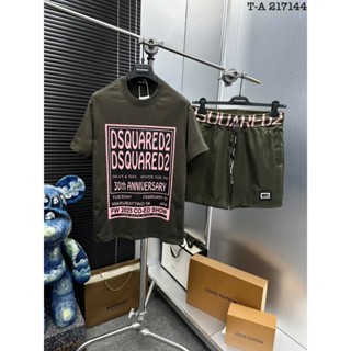 ĐỒ TRENDBộ Quần Áo Thun DSQ2 Rêu Chất Poly Hot Trend 2025