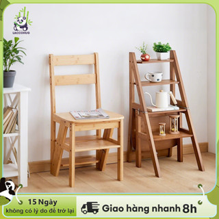 Ghế thang tre đa năng biến hình ghế thang tre đa năng tre tự nhiên dày gấp gọn cất gọn vững chắc
