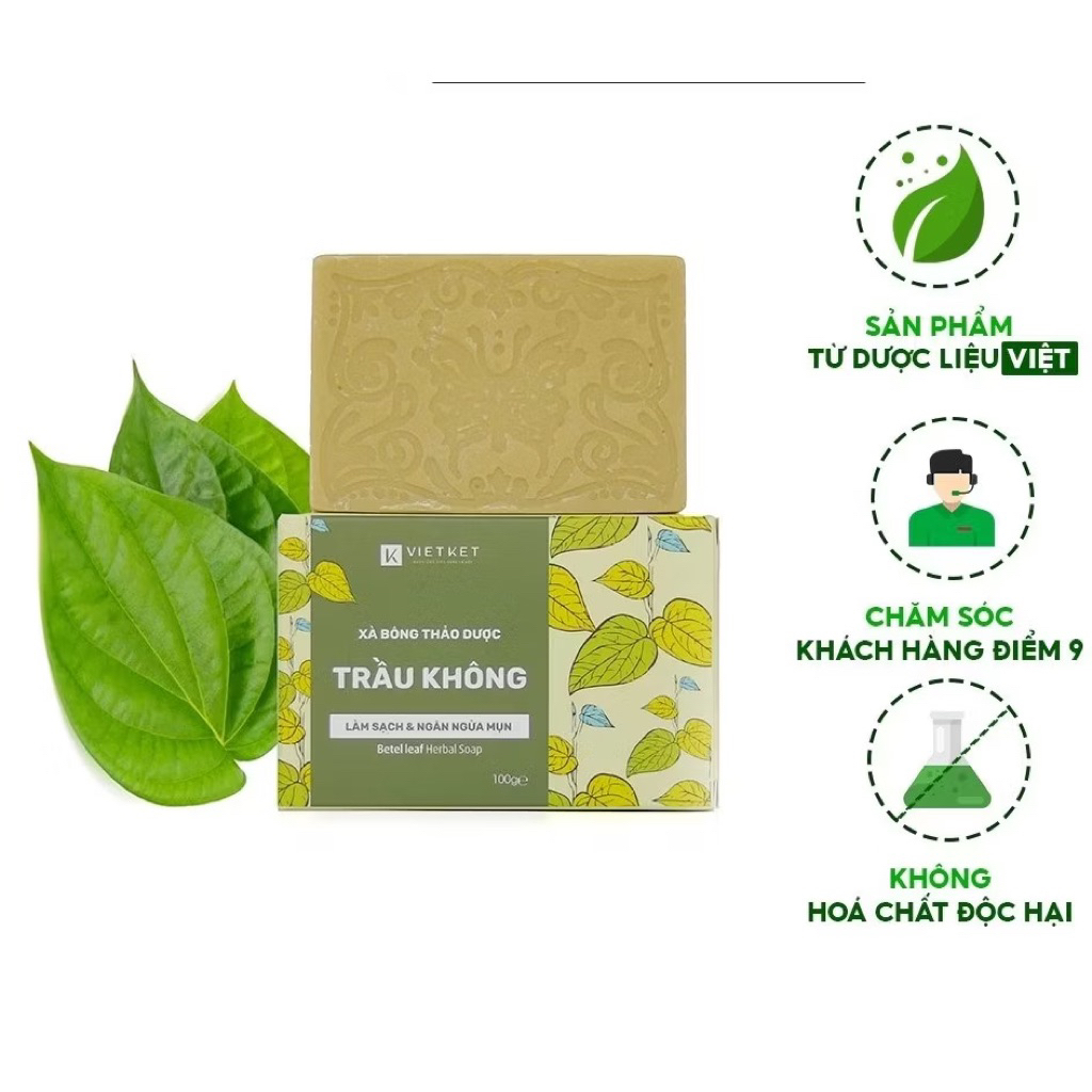 Xà bông thảo dược trầu không 100gr VIETKET