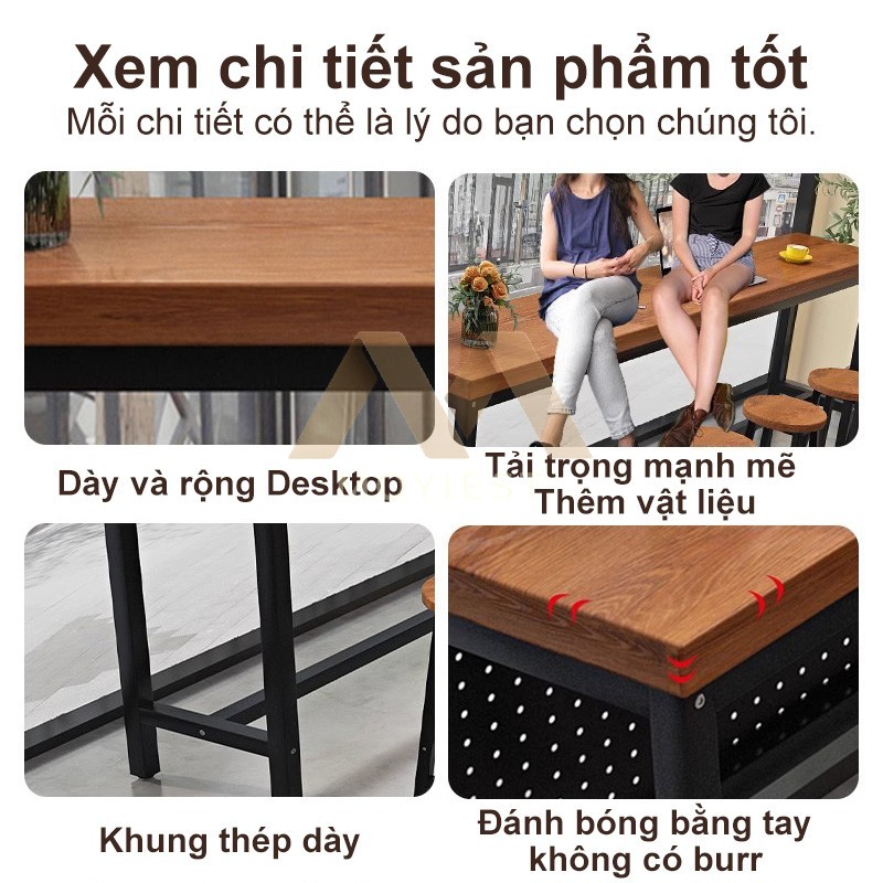 MY Bàn dài Nhiều kích cỡ đa năng sử dụng làm bàn làm việc và quầy bar thiết kế hiện đại và chắc chắn | BigBuy360 - bigbuy360.vn