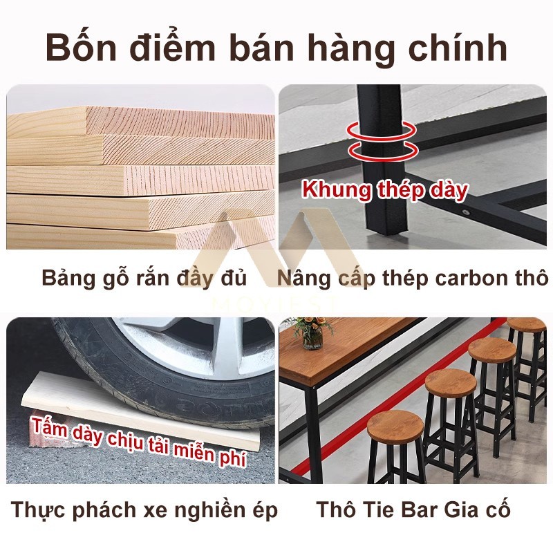 MY Bàn dài Nhiều kích cỡ đa năng sử dụng làm bàn làm việc và quầy bar thiết kế hiện đại và chắc chắn | BigBuy360 - bigbuy360.vn
