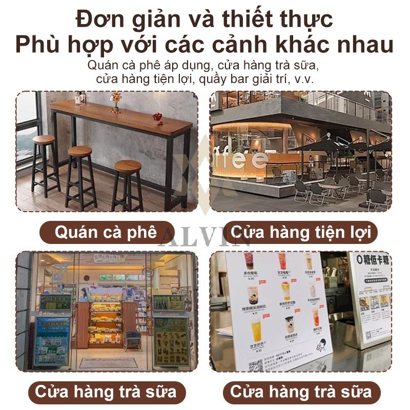 ALVIN Bàn dài Bàn làm việc khung sắt việc có giá trên mặt bàn lắp ráp dễ dàng Bàn Bar Đa Năng Sử | BigBuy360 - bigbuy360.vn