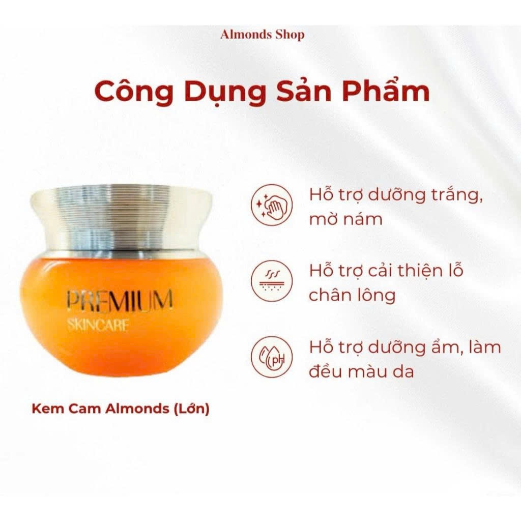 Kem nám dưỡng trắng - Kem Cam Almonds 40gr chính hãng
