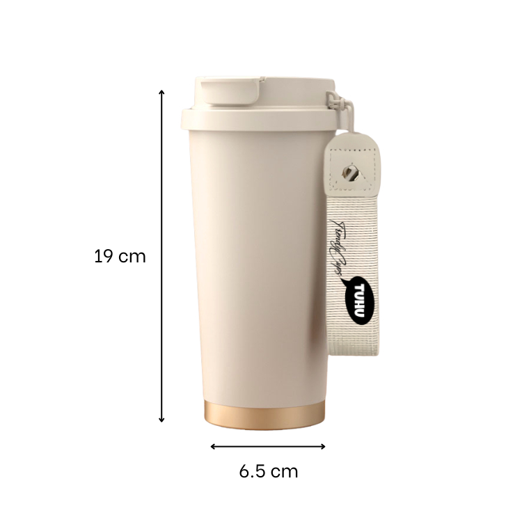 Ly giữ nhiệt khắc tên COFFEE 530ml, ly giữ nhiệt inox 316 kiểu dáng hiện đại có dây xách - TUHUHOUSE | BigBuy360 - bigbuy360.vn