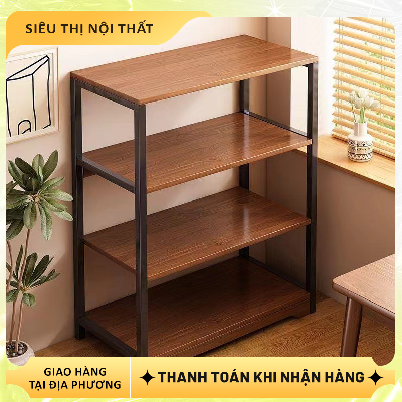 Kệ để lò vi sóng gỗ MDF cao cấp chống thấm nước, mối mọt, gỉ sét kiểu dáng Hàn Quốc | BigBuy360 - bigbuy360.vn