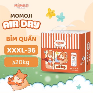   Phiên Bản Mới  Tã Bỉm Quần Momoji Air Dry Êm Mềm Siêu Khô Thoáng An Toàn Cho Bé Size 3XL36 