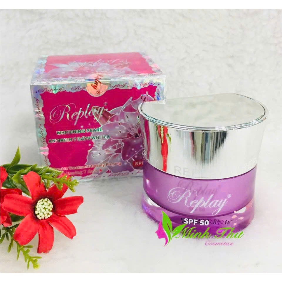 Kem Dưỡng Trắng Replay Whitening Pearl SPF50 – Mờ Nám, Dưỡng Trắng, Chống Nắng
