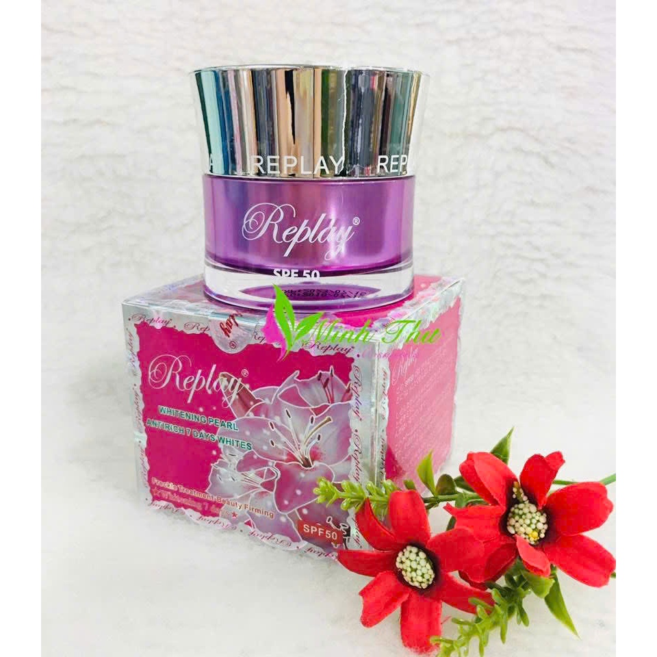 Kem Dưỡng Trắng Replay Whitening Pearl SPF50 – Mờ Nám, Dưỡng Trắng, Chống Nắng