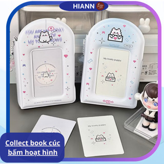 Album Đựng Thẻ Photocard Bấm Cúc Hình Mèo Dễ Thương – Thiết Kế Khung Ảnh Mini – Collecbook Lưu Trữ Ảnh Kpop Tiện Dụng