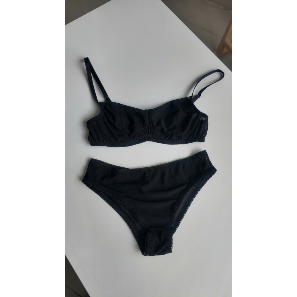 KIERA | Set Đồ Lót Nữ Lưới Xuyên Thấu 2 Lớp Có Gọng Nâng Ngực Không Mút Quần Tam Giác Thoáng Mát Gợi Cảm Mebra A054+Q048 | BigBuy360 - bigbuy360.vn