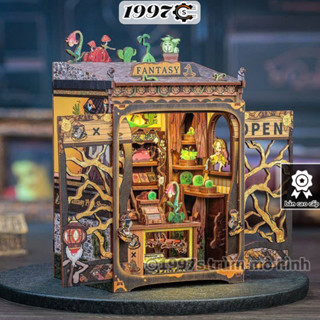 Mô Hình Gỗ Fantasy Tiệm Phép Thuật Mini – Nhà Búp Bê - Đồ Handmade Tự Lắp, Quà Tặng Trang Trí Độc Đáo DYI Có Đèn Led