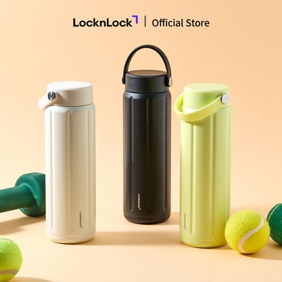 Bình giữ nhiệt LocknLock SLO ultralight tumbler LHC4427 siêu nhẹ dung tích 630ml thép không gỉ 304 có quai xách - 3 màu
