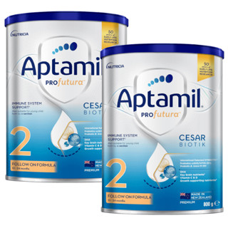 Combo 2 Sữa bột Aptamil Profutura Cesarbiotik New Zealand hộp thiếc số 2 (800g)