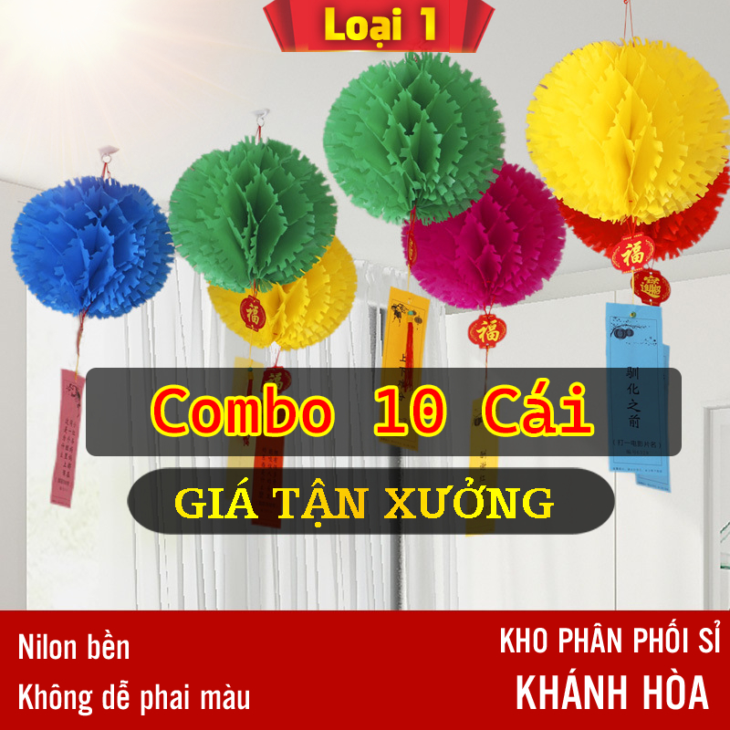 Cẩm Tú Cầu nhựa nhiều màu sắc, quả cầu giấy trang trí mầm non, trung thu, sân vườn, siêu thị đủ size
