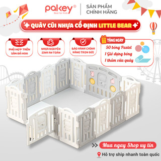Quây Cũi Nhựa Little Bear Tặng THẢM + BÓNG, Bộ Quây Cũi Đồ Chơi Cho Bé Dày Dặn An Toàn