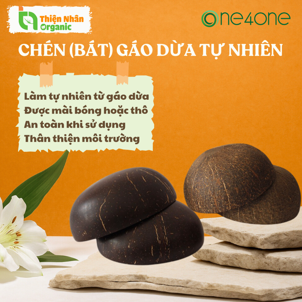 Bát Gáo Dừa One4One Chén Gáo Dừa 12 - 15cm