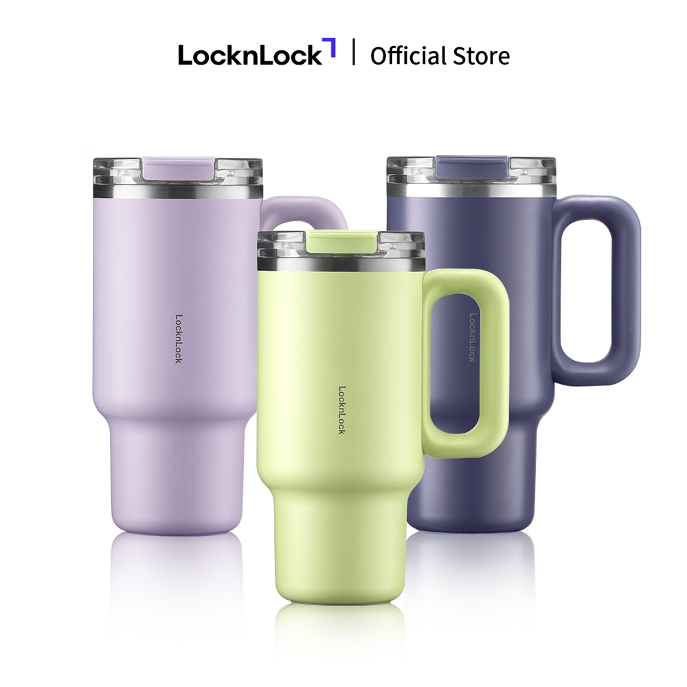 Bình giữ nhiệt LocknLock Balance grip tumbler LHC4397 dung tích 900ml / LHC4398 dung tích 1.2L có quai - 3 màu | BigBuy360 - bigbuy360.vn