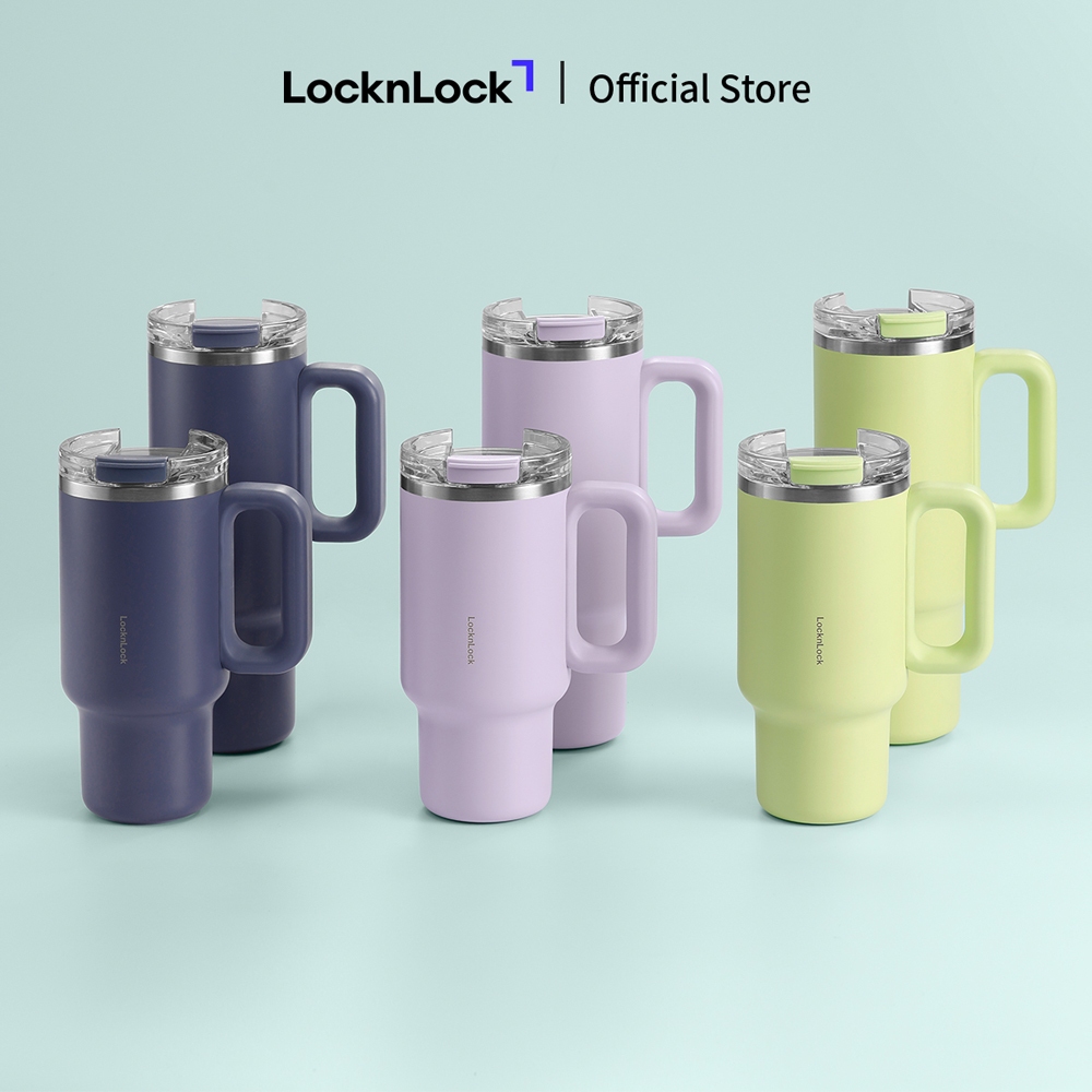 Bình giữ nhiệt LocknLock Balance grip tumbler LHC4397 dung tích 900ml / LHC4398 dung tích 1.2L có quai - 3 màu | BigBuy360 - bigbuy360.vn