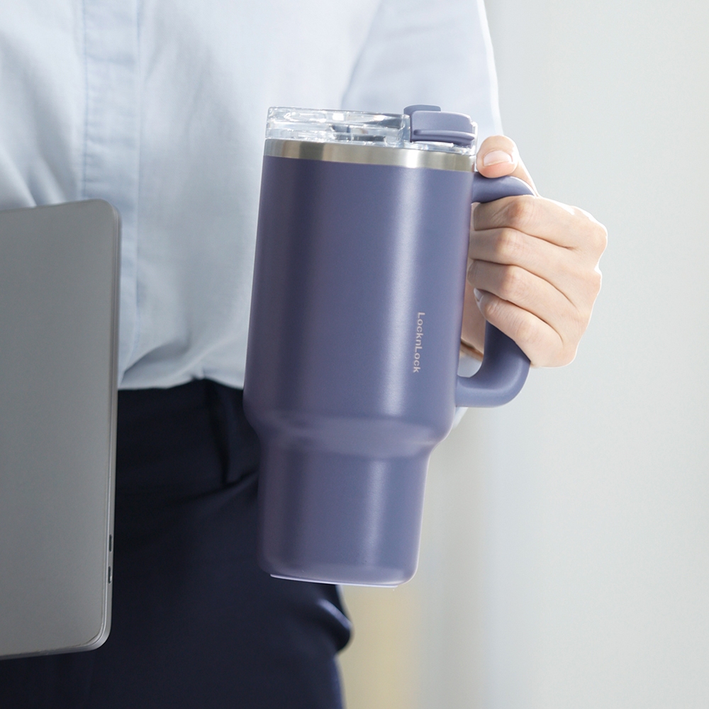 Bình giữ nhiệt LocknLock Balance grip tumbler LHC4397 dung tích 900ml / LHC4398 dung tích 1.2L có quai - 3 màu | BigBuy360 - bigbuy360.vn